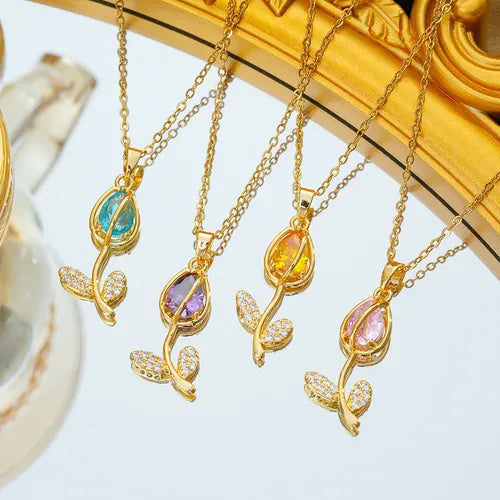 Collar Tulipan 🌷 | Baño de Oro + Caja Gratis